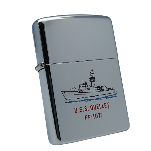 Bật Lửa Zippo Đồng Khối Mạ Chrome Bóng Chủ Đề Tầu Chiến Năm 1990 đời VI La Mã  ZL323