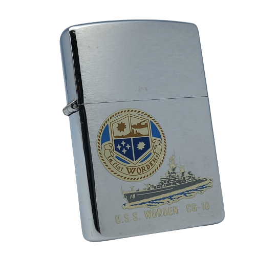 Bật Lửa Zippo Đồng Khối Mạ Chrome Phay Xước Chủ Đề Tầu Chiến Năm 1992 đời VIII La Mã  ZL330