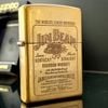 Bật Lửa Zippo Đồng Khối Chủ Đề Jim Beam Năm 1996 Đời XII La Mã  ZL356
