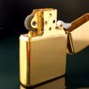 Bật Lửa Zippo Đồng Khối Mạ Vàng Vân Chéo Năm 1995 đời XI La Mã Gold Plated  ZL378