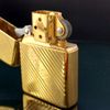 Bật Lửa Zippo Đồng Khối Mạ Vàng Vân Chéo Năm 1995 đời XI La Mã Gold Plated  ZL378