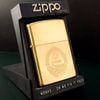 Bật Lửa Zippo Đồng Khối Mạ Vàng Chủ Đề Đảo Guam Năm 1990 đời VI La Mã Gold Plated  ZL377
