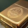 Bật Lửa Zippo Đồng Khối Mạ Vàng Chủ Đề Đảo Guam Năm 1990 đời VI La Mã Gold Plated  ZL377