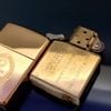 Bật Lửa Zippo Đồng Khối Mạ Vàng Chủ Đề Đảo Guam Năm 1990 đời VI La Mã Gold Plated  ZL377