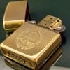 Bật Lửa Zippo Đồng Khối Mạ Vàng Chủ Đề Đảo Guam Năm 1990 đời VI La Mã Gold Plated  ZL376