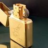 Bật Lửa Zippo Đồng Khối Mạ Vàng Chủ Đề Saipan Năm 1994 đời X La Mã Gold Plated  ZL373