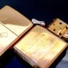 Bật Lửa Zippo Đồng Khối Mạ Vàng Chủ Đề Saipan Năm 1994 đời X La Mã Gold Plated  ZL373