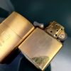 Bật Lửa Zippo Đồng Khối Mạ Vàng Năm 1987 đời III La Mã Gold Plated  ZL371