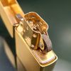 Bật Lửa Zippo Đồng Khối Mạ Vàng Trơn Phay Xước Năm 2000 đời XVI La Mã Gold Plated  ZL372