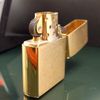 Bật Lửa Zippo Đồng Khối Mạ Vàng Trơn Phay Xước Năm 2000 đời XVI La Mã Gold Plated  ZL372