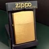 Bật Lửa Zippo Đồng Khối Mạ Vàng Trơn Phay Xước Năm 2000 đời XVI La Mã Gold Plated  ZL372