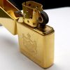 Bật Lửa Zippo Đồng Khối Mạ Vàng Chủ Đề Hawaii Năm 1991 đời XIII La Mã Gold Plated  ZL374