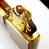 Bật Lửa Zippo Đồng Khối Emblem Bạch Kim Vân Chéo Năm 1997 Đời XIII La Mã  ZL364