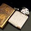 Bật Lửa Zippo Đồng Khối Emblem Chúa Sơn Lâm Năm 1996 Đời XII La Mã  ZL332