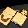 Bật Lửa Zippo Đồng Khối Mạ Vàng Chủ Đề Hãng Nước Hoa  Năm 1996 Đời XII La Mã Gold Plated  ZL337