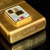 Bật Lửa Zippo Đồng Khối Kỷ Niệm 25th Zippo - Japan Emblem Đính Đá Phủ Men Mạ Vàng Năm 1994 Đời X La Mã  ZL340