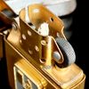 Bật Lửa Zippo Đồng Khối Kỷ Niệm 25th Zippo - Japan Emblem Đính Đá Phủ Men Mạ Vàng Năm 1994 Đời X La Mã  ZL340