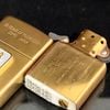 Bật Lửa Zippo Đồng Khối Kỷ Niệm 25th Zippo - Japan Emblem Đính Đá Phủ Men Mạ Vàng Năm 1994 Đời X La Mã  ZL340