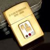 Bật Lửa Zippo Đồng Khối Kỷ Niệm 25th Zippo - Japan Emblem Đính Đá Phủ Men Mạ Vàng Năm 1994 Đời X La Mã  ZL340