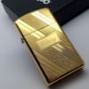 Bật Lửa Zippo Slim Mạ Vàng Gold Plated Đời 5 Vạch Sắc Năm 1977 Rất Hiếm ZQHU61