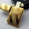 Bật Lửa Zippo Slim Mạ Vàng Gold Plated Đời 5 Vạch Sắc Năm 1977 Rất Hiếm ZQHU61