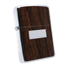 Bật Lửa Zippo Cổ Đồng Khối Mạ Chrome Bóng Ốp Gỗ Năm 1976 Đời 6 Vạch Sắc ZC110