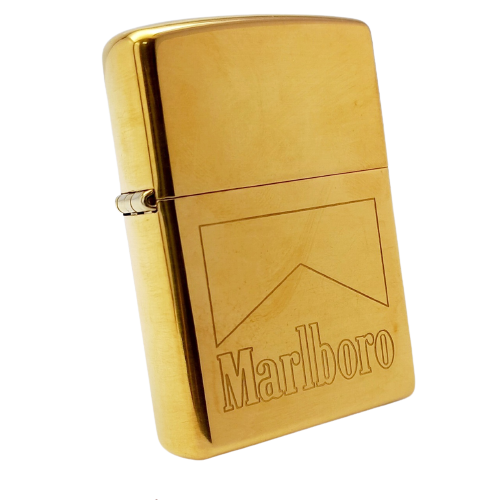 Bật Lửa Zippo Đồng Khối Mạ Vàng Gold Plated Chủ Đề Marlboro Đời XVI La Mã Năm 1998 ZL385