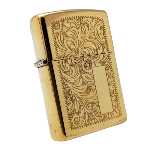 Bật Lửa Zippo Đồng Khối Venetian Hoa Văn Ý Cổ Điển Đời VIII La Mã Năm 1992 ZL386