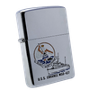 Bật Lửa Zippo Cổ Đồng Khối Mạ Chrome Bóng Chủ Đề Tầu Chiến Năm 1983 Đời 7 Vạch Huyền ZC106