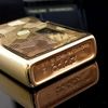 Bật Lửa Zippo Đồng Khối Mạ Vàng Gold Plated Hoa Văn Shimmer Cực Hiếm Đẹp Đời X La Mã Năm 1994 ZL382