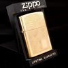 Bật Lửa Zippo Đồng Khối Mạ Vàng Gold Plated Hoa Văn Shimmer Cực Hiếm Đẹp Đời X La Mã Năm 1994 ZL382