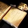 Bật Lửa Zippo Đồng Khối Venetian Hoa Văn Ý Cổ Điển Đời VIII La Mã Năm 1992 ZL386