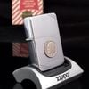 Bật Lửa Zippo Đồng Khối Mạ Chrome Xước Vintage Chặt Góc, Bản Thử Nghiệm I La Mã Không Mộc Tháng Năm 1985 Cực Hiếm ZQH65