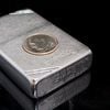 Bật Lửa Zippo Đồng Khối Mạ Chrome Xước Vintage Chặt Góc, Bản Thử Nghiệm I La Mã Không Mộc Tháng Năm 1985 Cực Hiếm ZQH65