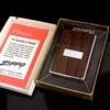 Bật Lửa Zippo Cổ Đồng Khối Mạ Chrome Bóng Ốp Gỗ Năm 1973 Đời 1 Vạch Thẳng ZC111