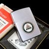 Bật Lửa Zippo Cổ Đồng Khối Mạ Chrome Phay Xước Khắc Ăn Mòn Phủ Sơn Năm 1969 Đời 5 Vạch Thẳng ZC107