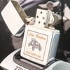 Bật Lửa Zippo Cổ Đồng Khối Mạ Chrome Phay Xước Khắc Ăn Mòn Phủ Sơn Năm 1978 Đời 4 Vạch Sắc ZC128