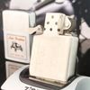 Bật Lửa Zippo Cổ Đồng Khối Mạ Chrome Phay Xước Khắc Ăn Mòn Phủ Sơn Năm 1978 Đời 4 Vạch Sắc ZC128