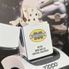 Bật Lửa Zippo Cổ Đồng Khối Mạ Chrome Phay Xước Khắc Ăn Mòn Phủ Sơn Năm 1970 Đời 4 Vạch Thẳng ZC133