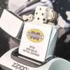 Bật Lửa Zippo Cổ Đồng Khối Mạ Chrome Phay Xước Khắc Ăn Mòn Phủ Sơn Năm 1970 Đời 4 Vạch Thẳng ZC133