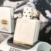 Bật Lửa Zippo Cổ Đồng Khối Mạ Chrome Phay Xước Khắc Ăn Mòn Phủ Sơn Năm 1970 Đời 4 Vạch Thẳng ZC133