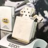 Bật Lửa Zippo Cổ Đồng Khối Mạ Chrome Phay Xước Khắc Ăn Mòn Phủ Sơn Năm 1970 Đời 4 Vạch Thẳng ZC133
