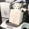 Bật Lửa Zippo Cổ Đồng Khối Mạ Chrome Phay Xước Khắc Ăn Mòn Phủ Sơn Năm 1964 Đời 2 Chấm ZC122