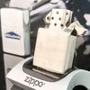 Bật Lửa Zippo Cổ Đồng Khối Mạ Chrome Phay Xước Khắc Ăn Mòn Phủ Sơn Năm 1961 Đời 5 Chấm ZC123