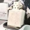Bật Lửa Zippo Cổ Đồng Khối Mạ Chrome Phay Xước Khắc Ăn Mòn Phủ Sơn Năm 1962 Đời 4 Chấm ZC127