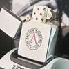 Bật Lửa Zippo Cổ Đồng Khối Mạ Chrome Phay Xước Khắc Ăn Mòn Phủ Sơn Năm 1969 Đời 5 Vạch Thẳng ZC124