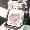 Bật Lửa Zippo Cổ Đồng Khối Mạ Chrome Phay Xước Khắc Ăn Mòn Phủ Sơn Năm 1966 Đời 8 Vạch Thẳng ZC119