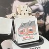Bật Lửa Zippo Cổ Đồng Khối Mạ Chrome Phay Xước Khắc Ăn Mòn Phủ Sơn Năm 1966 Đời 8 Vạch Thẳng ZC119
