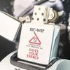 Bật Lửa Zippo Cổ Đồng Khối Mạ Chrome Phay Xước Khắc Ăn Mòn Phủ Sơn Năm 1975 Đời 7 Vạch Sắc ZC132