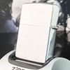 Bật Lửa Zippo Cổ Đồng Khối Mạ Chrome Phay Xước Khắc Ăn Mòn Phủ Sơn Năm 1975 Đời 7 Vạch Sắc ZC132